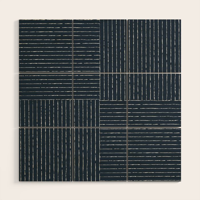 Lines III (Annapolis Blue) Wood Wall Art Gallery Image 1
