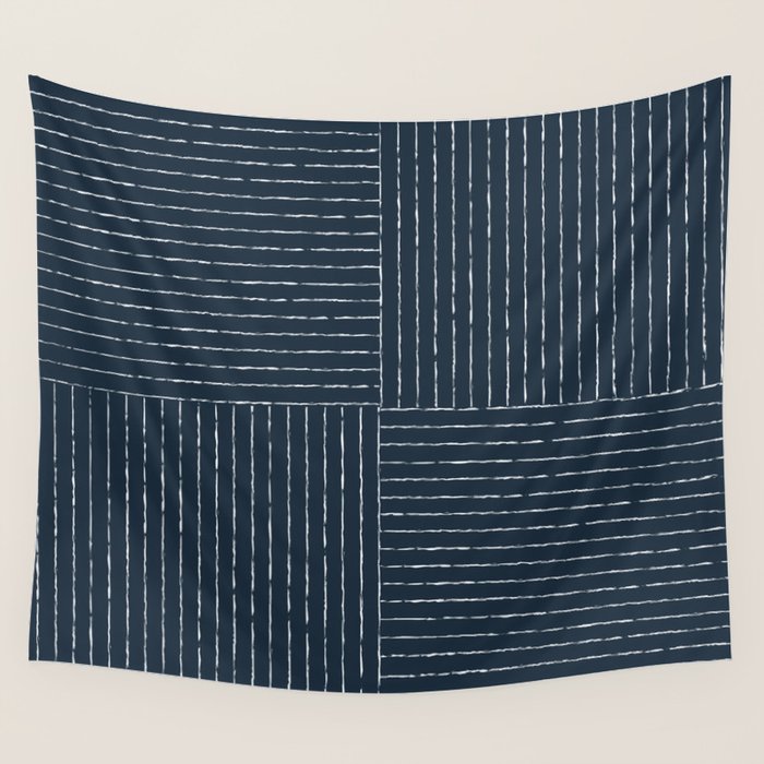 Lines III (Annapolis Blue) Wall Tapestry Gallery Image 4