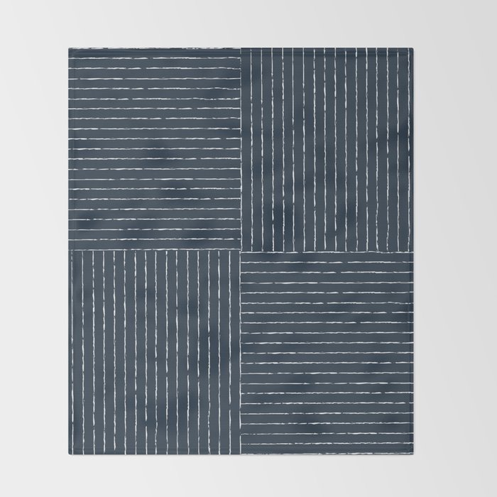 Lines III (Annapolis Blue) Throw Blanket Gallery Image 2