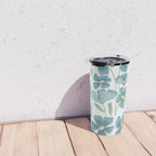 Harleigh Floral Art, Teal and White Travel Mug Gallery Image 4