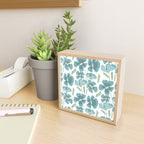 Harleigh Floral Art, Teal and White Mini Art Print Gallery Image 2