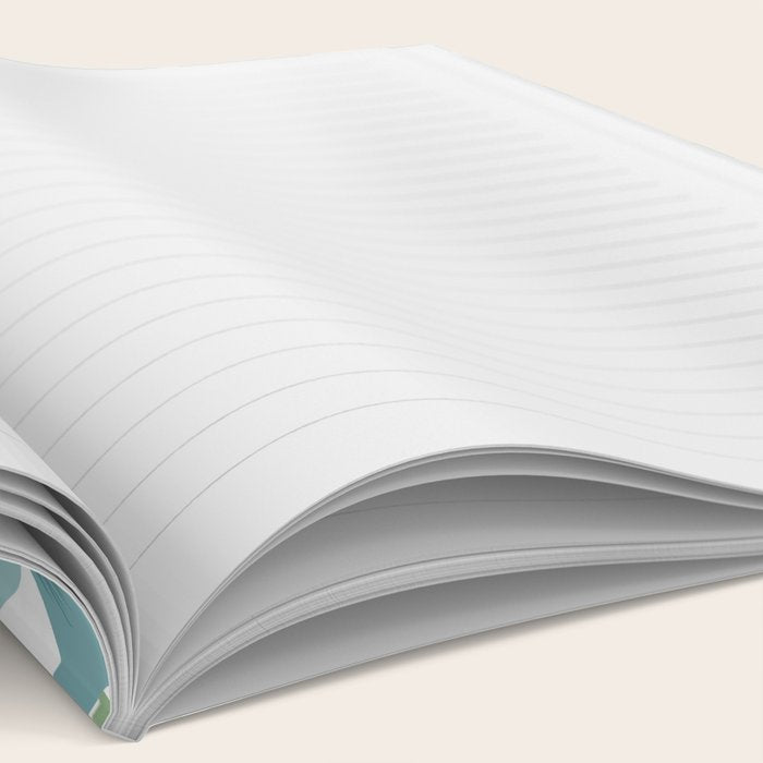 Harleigh Floral Art, Teal and White Notebook Gallery Image 2