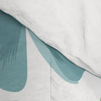 Harleigh Floral Art, Teal and White Comforter Gallery Image 4