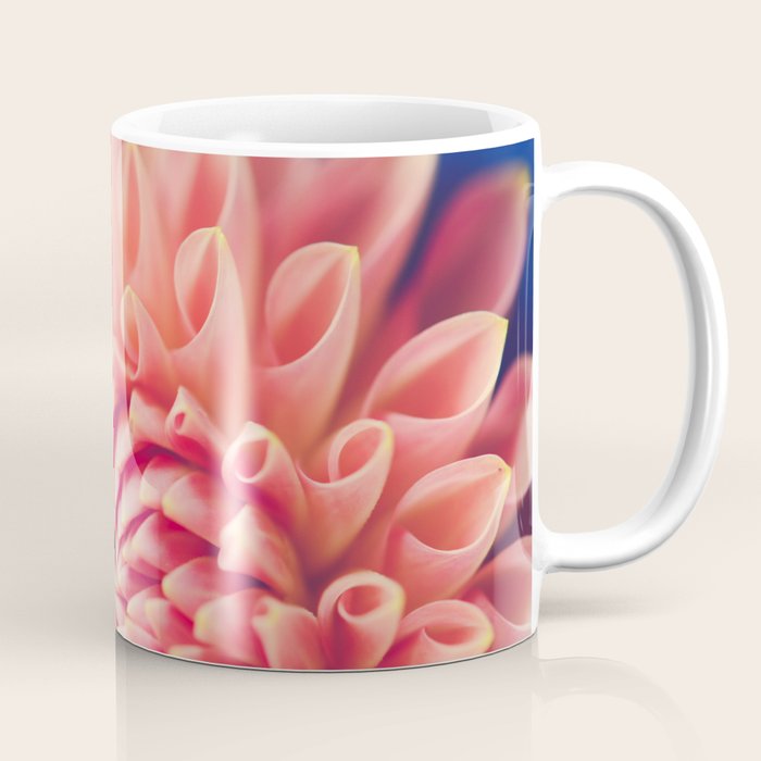 Enlightened -pink autumn dahlia flower photography Coffee Mug Gallery Image 1