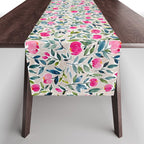 Popping Peonies - Beige Table Runner Gallery Image 1
