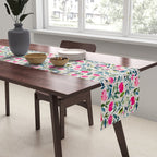 Popping Peonies - Beige Table Runner Gallery Image 2