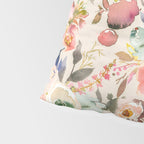 Hand painted ivory pink brown watercolor country floral Pillow Sham Gallery Image 4