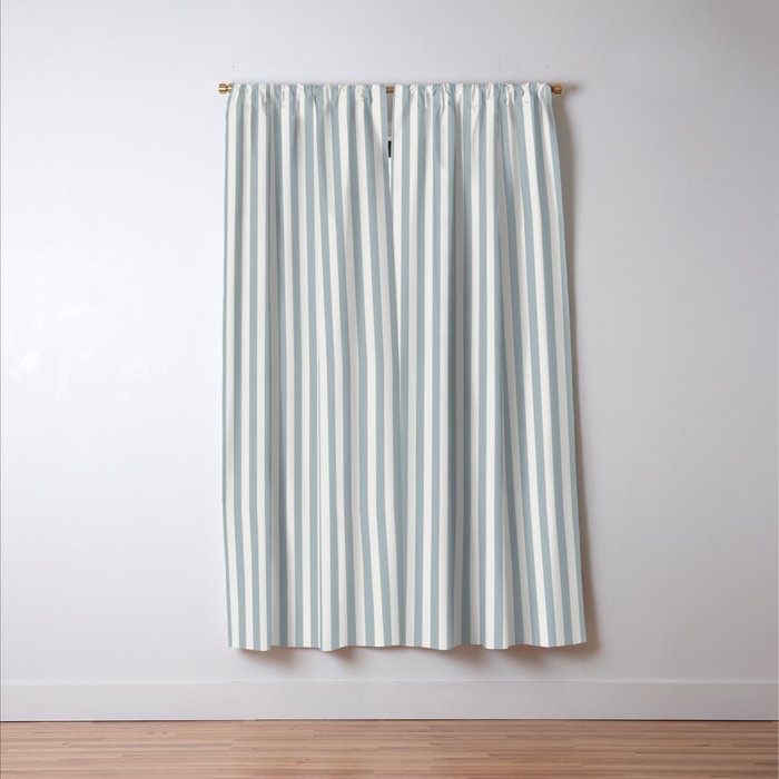 CoastL Stripe . Blue Window Curtain Gallery Image 3