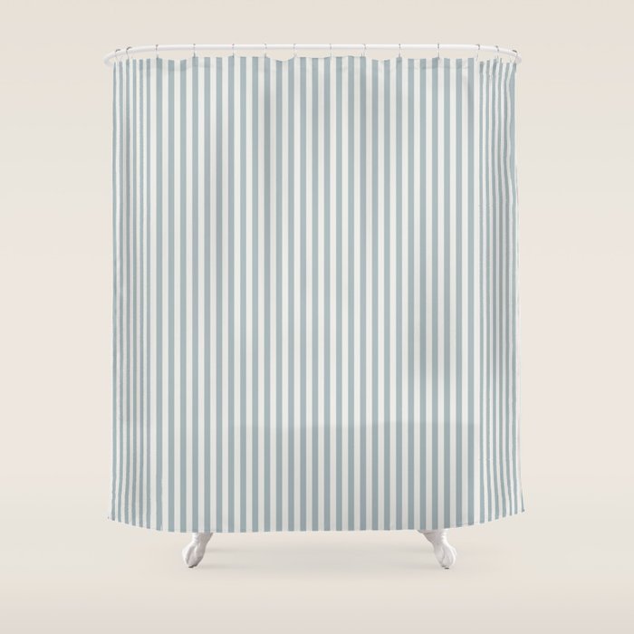 CoastL Stripe . Blue Shower Curtain Gallery Image 1