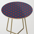 Red Swiss Cross Pattern on Navy Blue background Side Table Gallery Image 2