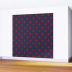 Red Swiss Cross Pattern on Navy Blue background Wall Mural Gallery Image 2