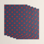 Red Swiss Cross Pattern on Navy Blue background Wrapping Paper Gallery Image 3