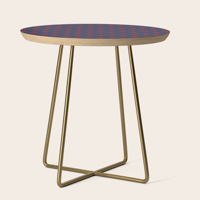 Red Swiss Cross Pattern on Navy Blue background Side Table Gallery Image 1