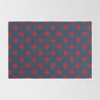Red Swiss Cross Pattern on Navy Blue background Rug Gallery Image 2