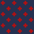 Red Swiss Cross Pattern on Navy Blue background Coffee Mug Gallery Image 2