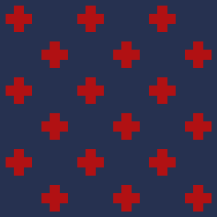 Red Swiss Cross Pattern on Navy Blue background Coffee Mug Gallery Image 2