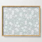 Cluster Flower Vines - Mint Serving Tray Gallery Image 1