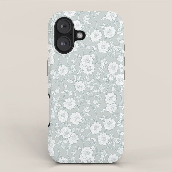 Cluster Flower Vines - Mint iPhone Case Gallery Image 1