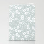 Cluster Flower Vines - Mint Stationery Card Gallery Image 2