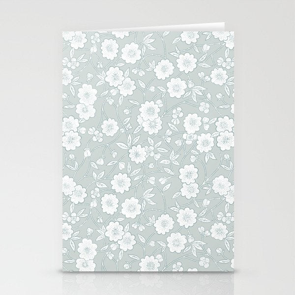 Cluster Flower Vines - Mint Stationery Card Gallery Image 2