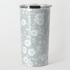 Cluster Flower Vines - Mint Travel Mug Gallery Image 1