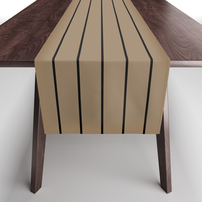 Minimal Arch XLIII Natural Tan Modern Geometric Lines Table Runner Gallery Image 1