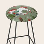 Christmas Winter Unicorn Pattern Stool Gallery Image 2