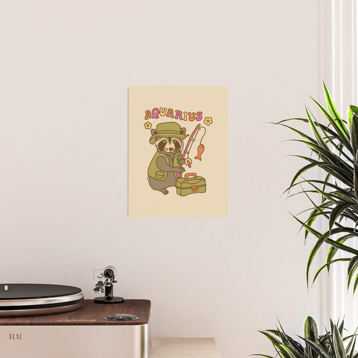 Aquarius Raccoon Poster Gallery Image 2