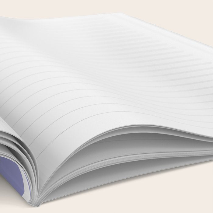 Squiggle Maze Minimalist Abstract Pattern in Light Periwinkle Purple Notebook Gallery Image 2