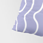 Squiggle Maze Minimalist Abstract Pattern in Light Periwinkle Purple Pillow Sham Gallery Image 4