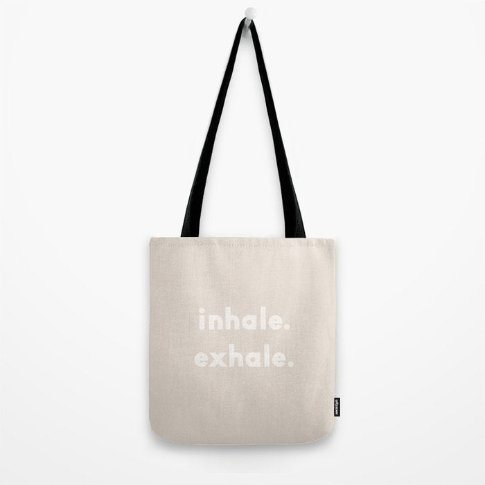 inhale exhale âÂ neutral Tote Bag Gallery Image 2