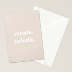inhale exhale âÂ neutral Stationery Card Gallery Image 2