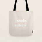 inhale exhale âÂ neutral Tote Bag Gallery Image 1