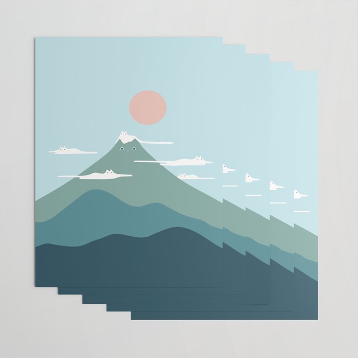 Cat Landscape 72B Wrapping Paper Gallery Image 3