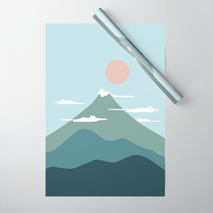 Cat Landscape 72B Wrapping Paper Gallery Image 1