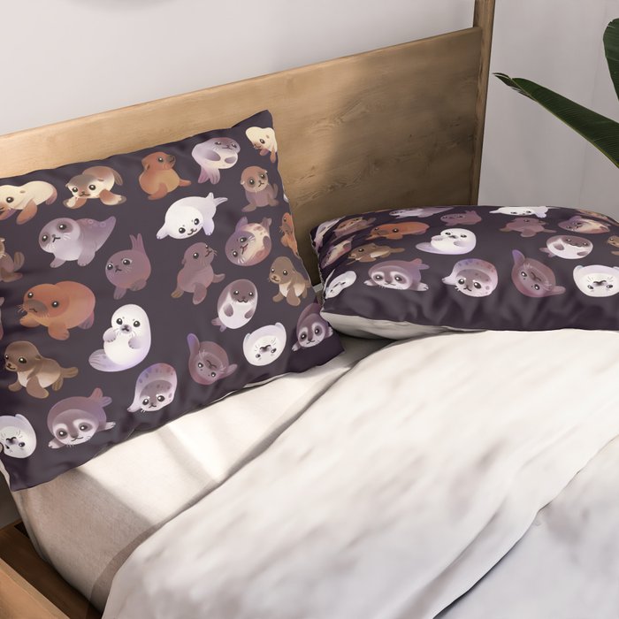 Seal pup - dark Pillow Sham Gallery Image 2
