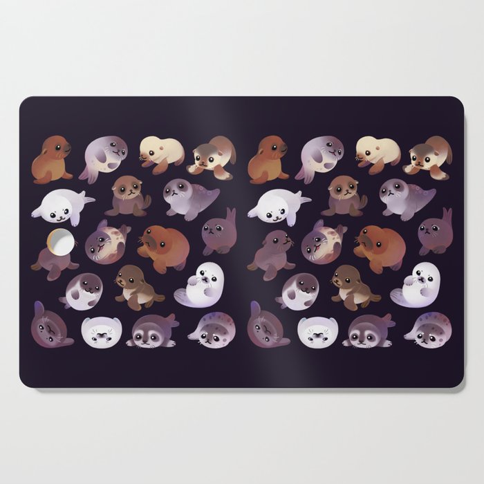 Seal pup - dark Cutting Board Gallery Image 1