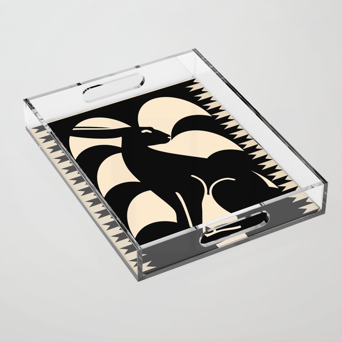 Minimalist Rabbit Acrylic Tray Gallery Image 1