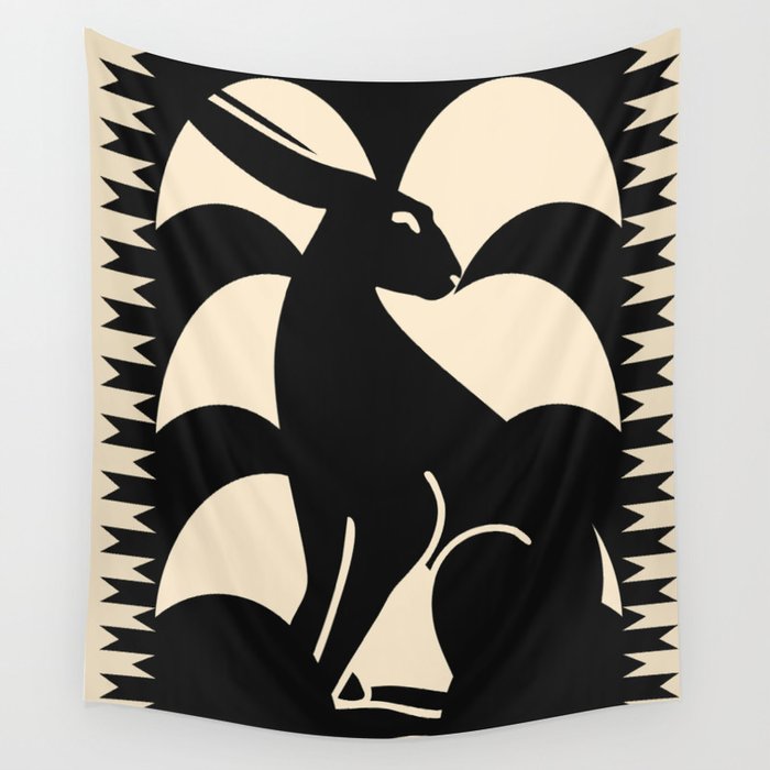 Minimalist Rabbit Wall Tapestry Gallery Image 1