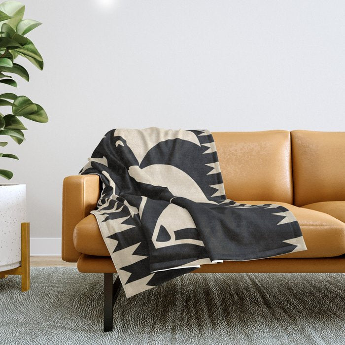 Minimalist Rabbit Throw Blanket Gallery Image 1