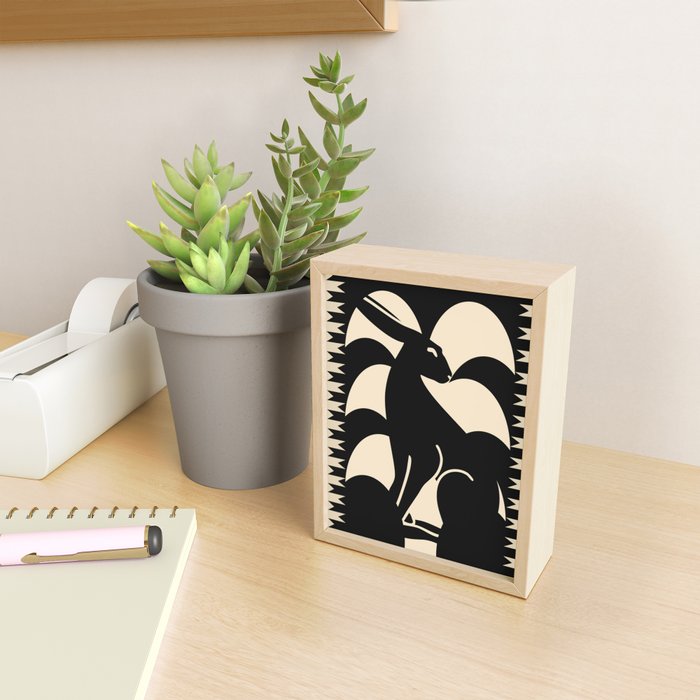 Minimalist Rabbit Mini Art Print Gallery Image 2