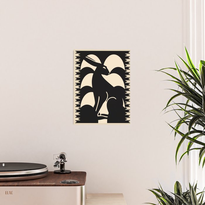 Minimalist Rabbit Poster Gallery Image 2