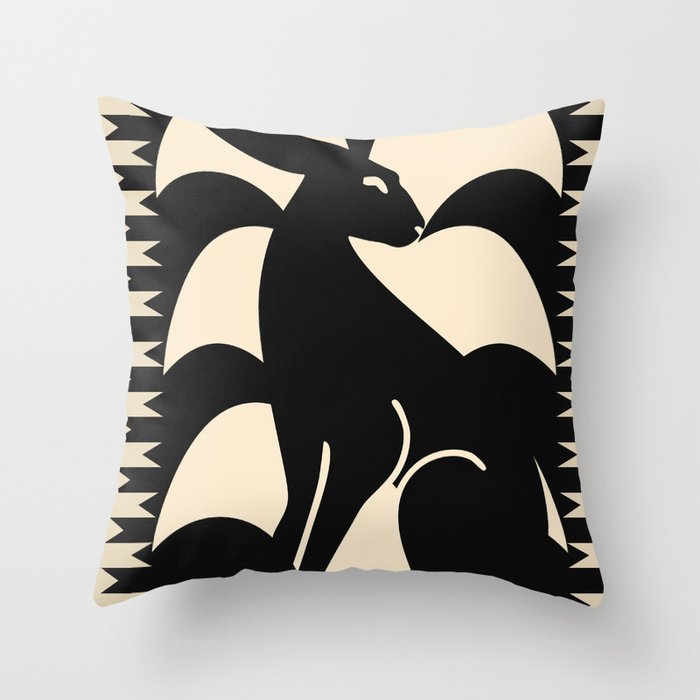Minimalist Rabbit Throw Pillow Gallery Image 6