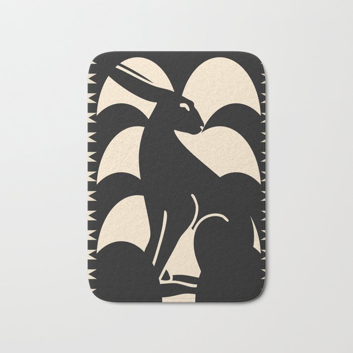 Minimalist Rabbit Bath Mat Gallery Image 1