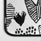 Hearts black and white hand drawn minimal love valentines day pattern gifts decor Laptop Sleeve Gallery Image 3