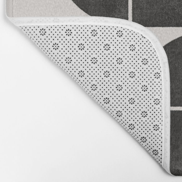 Mid-Century Modern No.35 - Woodblock Print Bath Mat Gallery Image 2