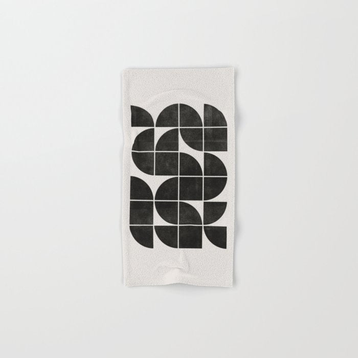 Mid-Century Modern No.35 - Woodblock Print Bath Towel Gallery Image 1