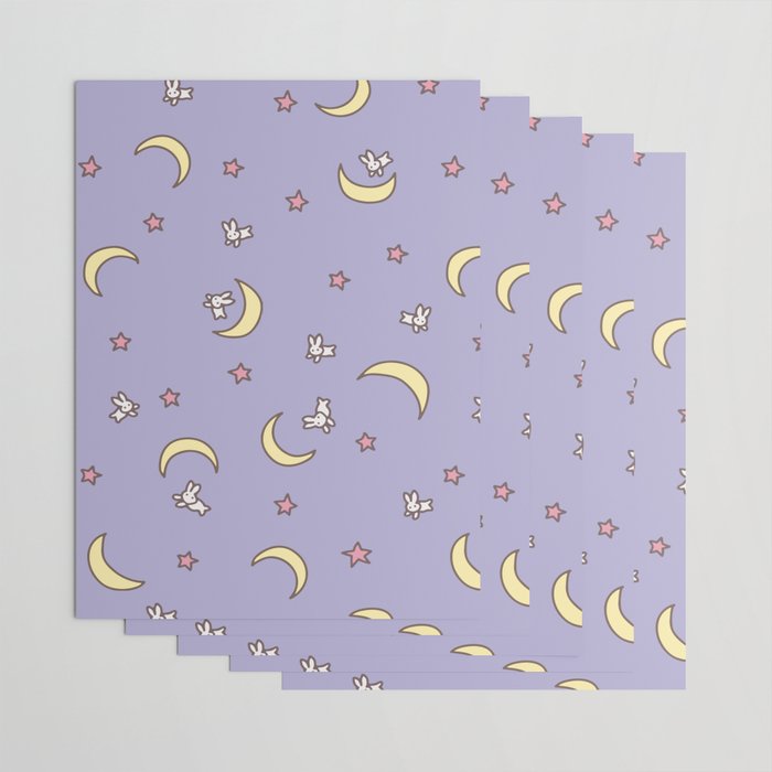 Purple Moon Anime  Wrapping Paper Gallery Image 3