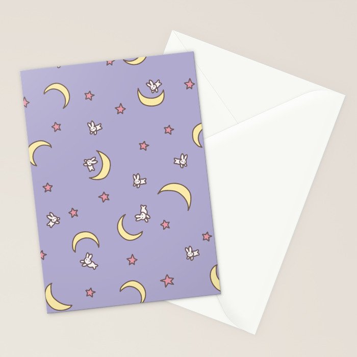 Purple Moon Anime  Stationery Card Gallery Image 2