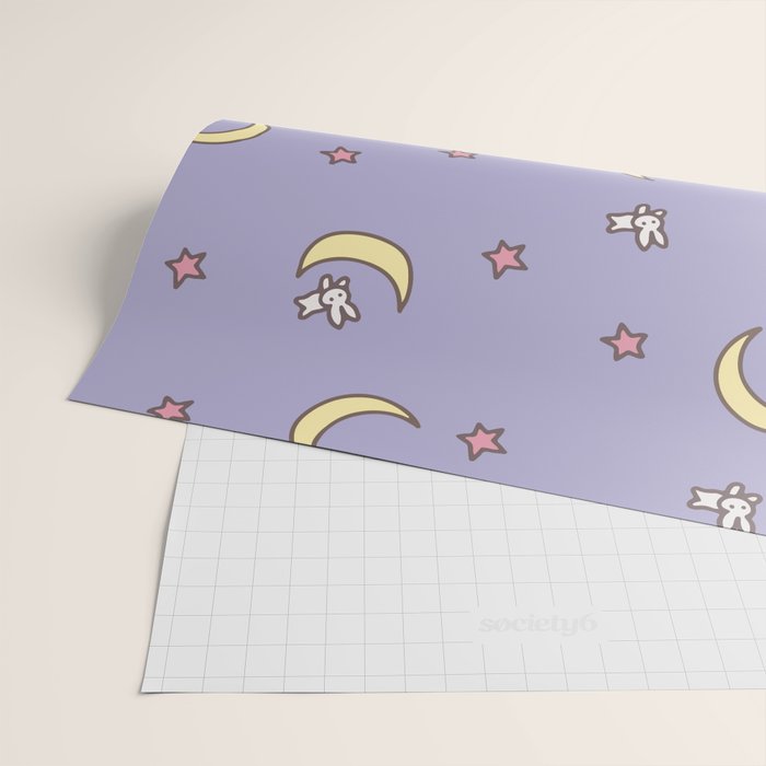 Purple Moon Anime  Wrapping Paper Gallery Image 2
